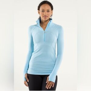 Lululemon Run: Swiftly Tech 1/2 Zip - Heathered Blue Moon